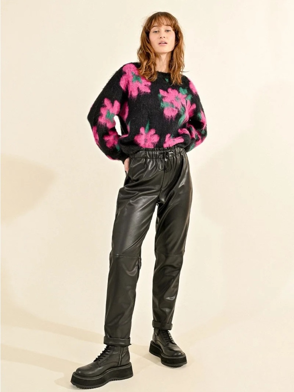 Black Faux Leather Pants